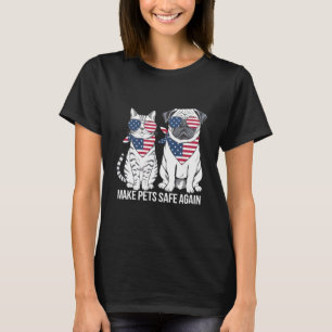 Camiseta Tornar Animais de Estimação Seguros Novamente Trum