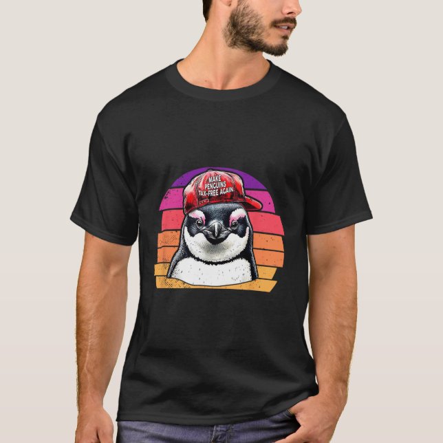 Camiseta Tornar O Pinguim Isento De Imposto Novamente - Res (Frente)