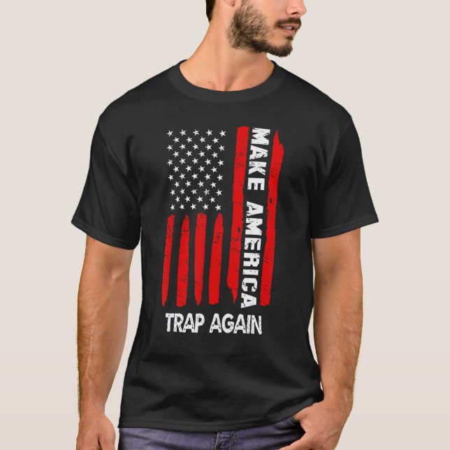 Camiseta Torne A América Armada Novamente Bandeira American (Frente)
