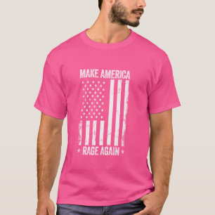 Camiseta Torne a América em fúria novamente Engraçada bande