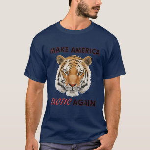 CAMISETA TORNE A AMÉRICA EXÓTICA NOVAMENTE TIGER PIADA ENGR