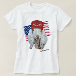 Camiseta Torne a América GOAT novamente Cabra de Leite Nubi