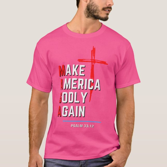 Camiseta Torne a América mais corajosa (Maga) cruz (Frente)