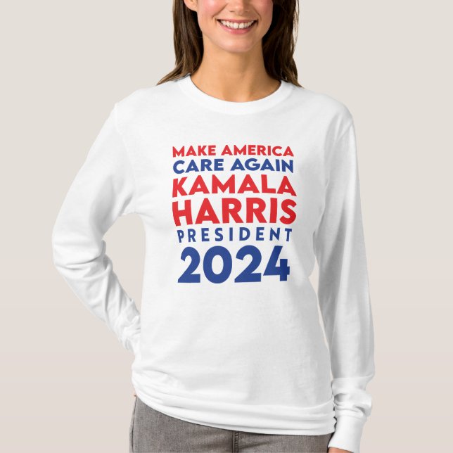 Camiseta Torne a América mais cuidadosa novamente Harris Pr (Frente)