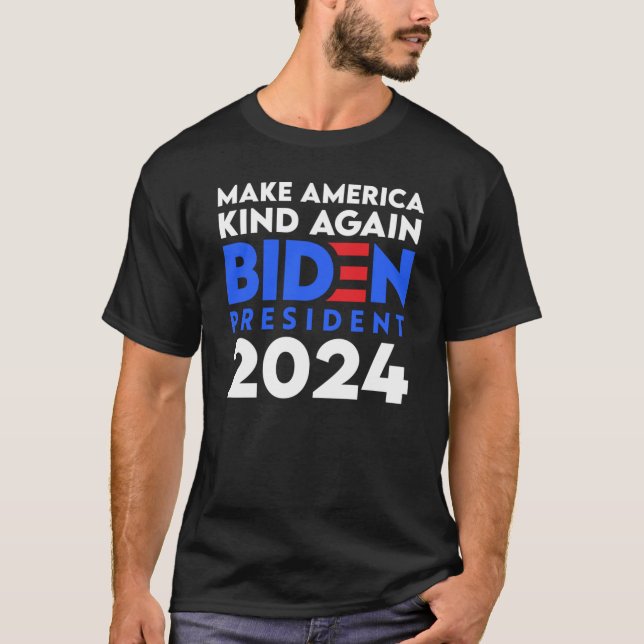 Camiseta Torne a América mais uma vez Biden Presidente 2024 (Frente)