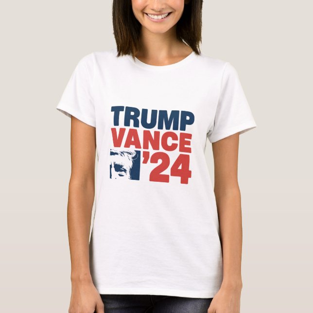 Camiseta Torne a América segura novamente Trump Vance 2024  (Frente)