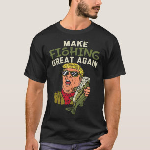 Camiseta Torne a Pesca Grande Novamente Trump Humorístico P