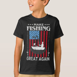 Camiseta Torne a Pesca Grande Novamente Trump Humorístico P