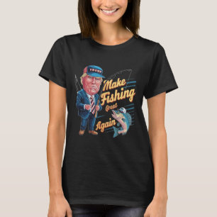 Camiseta Torne a Pesca Grande Novamente Trump Humorístico P