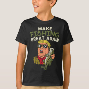Camiseta Torne a Pesca Grande Novamente Trump Humorístico P