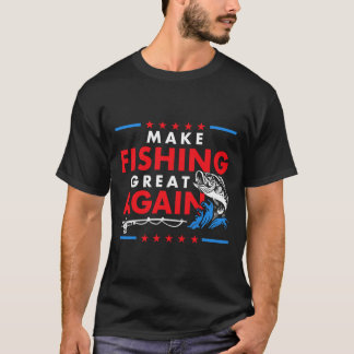 Camiseta Torne a Pesca Ótima Novamente Humorístico Pescador