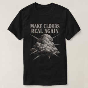 Camiseta Torne as Nuvens Reais Novamente - Arte de Avião na
