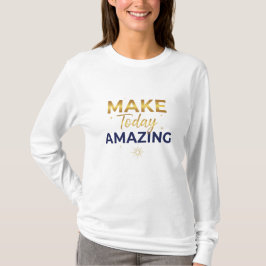 Camiseta Torne Hoje Incrível Design Sol Dourado Marinho