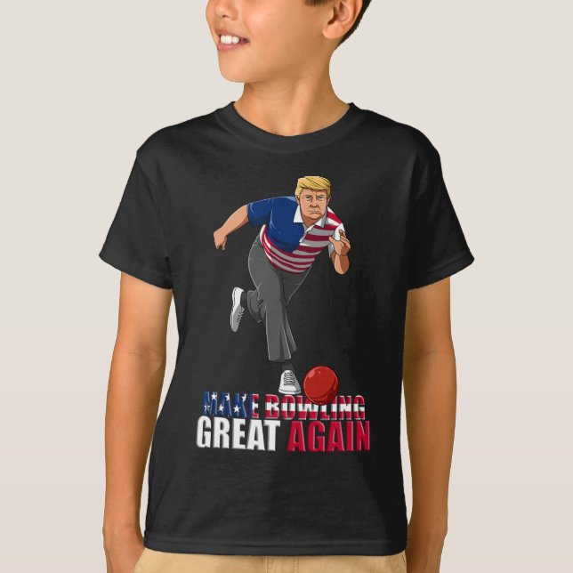Camiseta Torne o Boliche Ótimo Novamente - Gif Engraçado de (Frente)