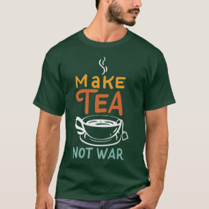 Camiseta Torne o Chá Não Guerra I Samurai I TeaCup I Tea (2