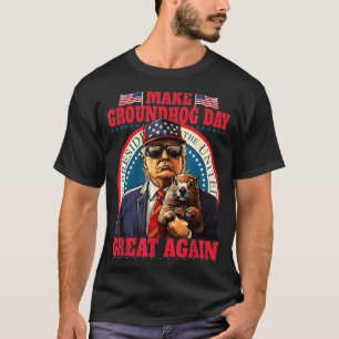 Camiseta Torne o Dia da Marmota Grande Novamente Engraçado 