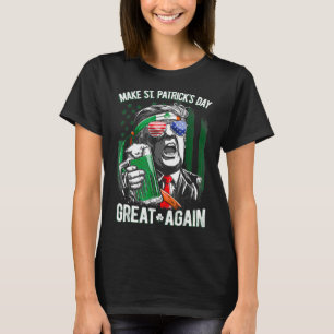 Camiseta Torne o Dia de São Patrício Grande Novamente Duend