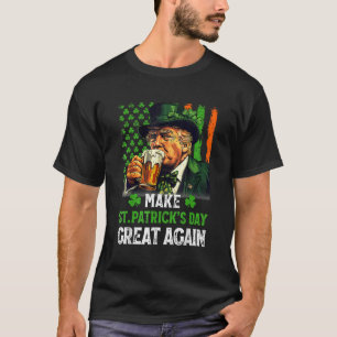 Camiseta Torne o Dia de São Patrício Grande Novamente Engra