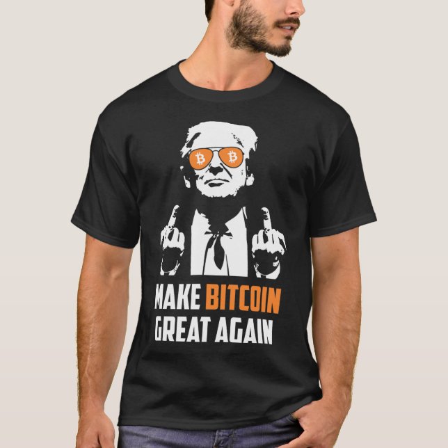 Camiseta Torne o Excelente Bitmoney Novamente Engraçado Mag (Frente)