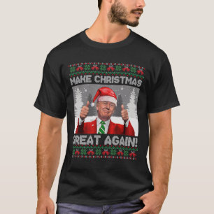 Camiseta Torne o Excelente de Natal Engraçado Trump Pajamas