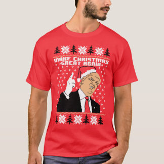 Camiseta Torne O Excelente De Natal Novamente Donald Trump