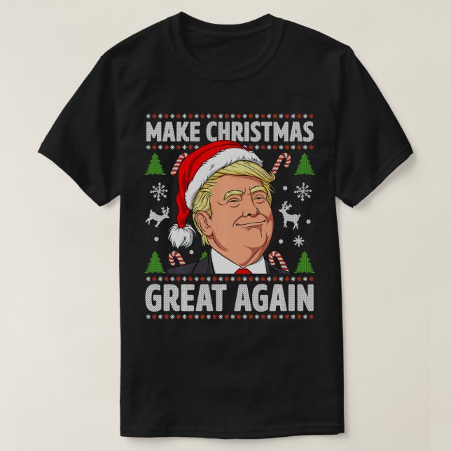 Camiseta Torne o Excelente de Natal Novamente Engraçado Cri (Frente do Design)