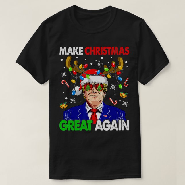 Camiseta Torne o Excelente de Natal Novamente Engraçado Cri (Frente do Design)