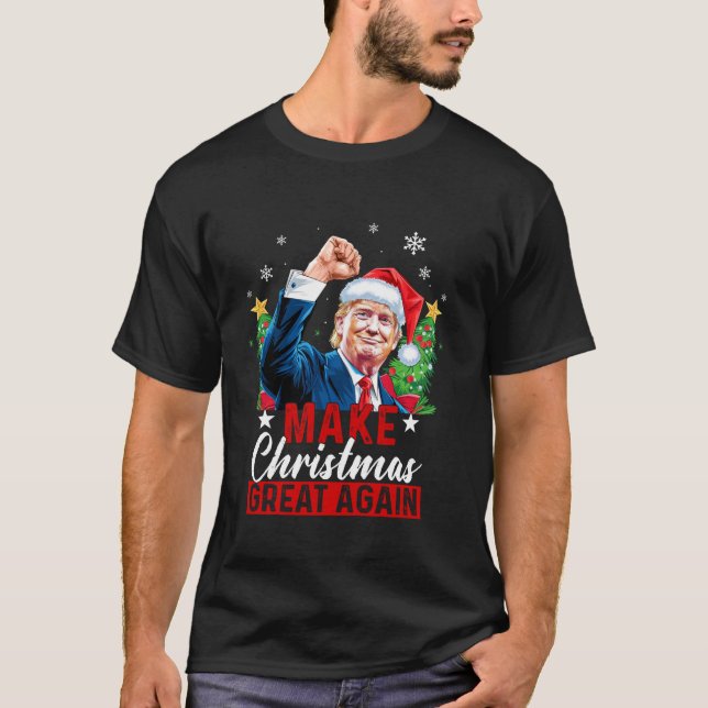 Camiseta Torne o Excelente de Natal Novamente Engraçado Cri (Frente)
