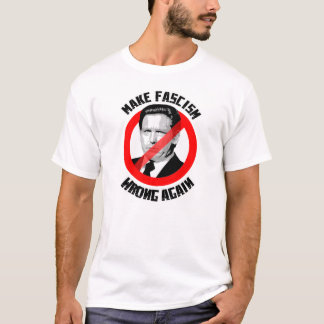 Camiseta Torne o fascismo errado novamente