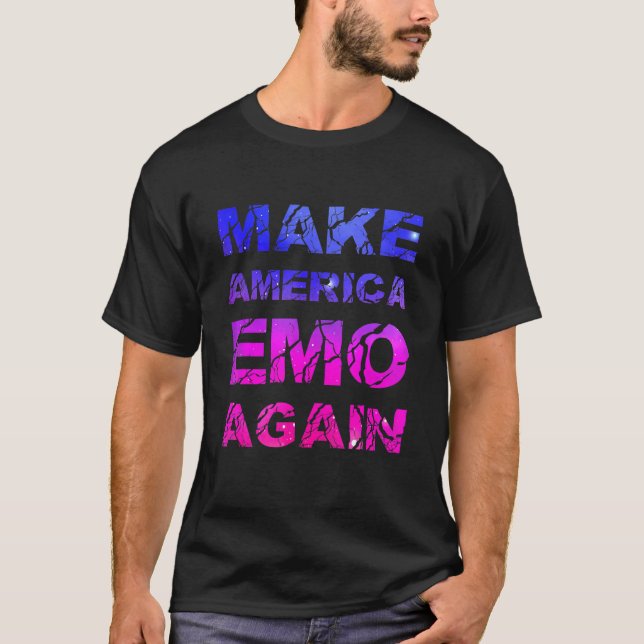 Camiseta Torne o Gótico de Pastel da América Emo Novamente (Frente)