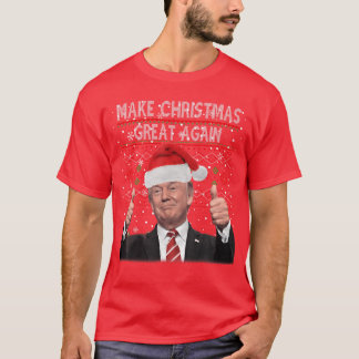 Camiseta Torne o Natal Grande Novamente Papai Noel Funnyrum