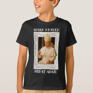 Camiseta Torne o Vaticano Grande Novamente Funny Papa Trump