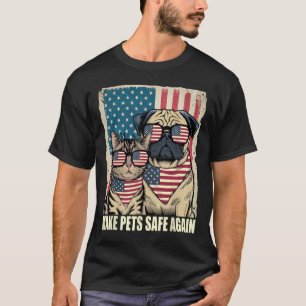 Camiseta Torne Os Animais Seguros A Comer Novamente A Eleiç