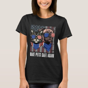 Camiseta Torne Os Animais Seguros Novamente Trump Harris De