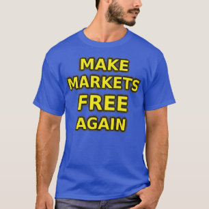 Camiseta Torne os mercados livres de novo as cores da Ancap