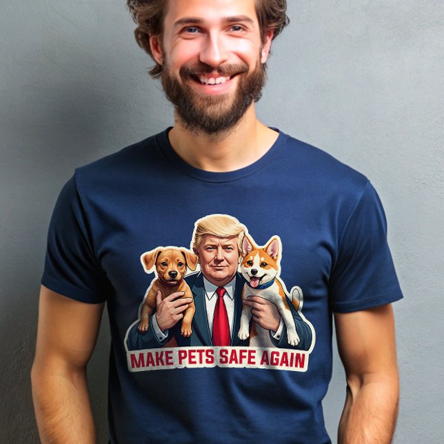 Camiseta Torne Os Pets Seguros Novamente Trump Debate Presi (Criador carregado)