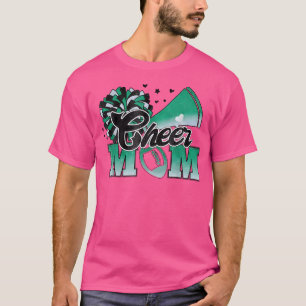 Camiseta Torne-se a Maior Fã da Mãe Cheerleader Preto Verde