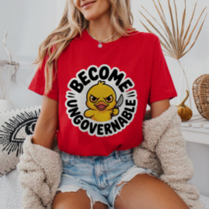 Camiseta Torne-se ingovernável Pato Ativista da Tirania