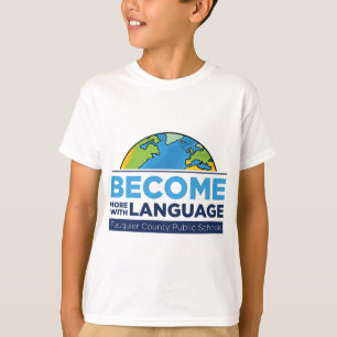 Camiseta Torne-se mais com o idioma. Professora do ESL