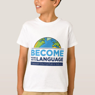 Camiseta Torne-se mais com o idioma. Professora do ESL
