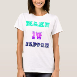 Camiseta Torne-se Realidade Tipografia de Cores Vibrantes �