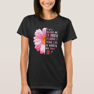 Camiseta Tornei-me Enfermeira de Urgência Porque a Sua Vida