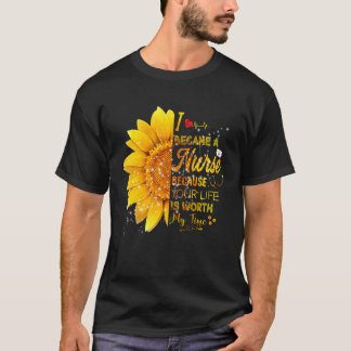 Camiseta Tornei-Me Enfermeira Enfermeira De Girassol No Dia