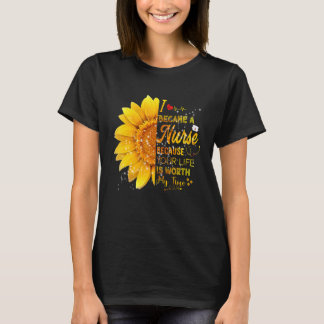 Camiseta Tornei-Me Enfermeira Enfermeira De Girassol No Dia