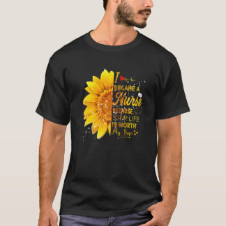 Camiseta Tornei-Me Enfermeira Enfermeira De Girassol No Dia