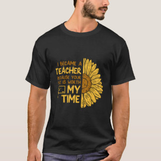 Camiseta Tornei-Me Professora Porque Ensinava Girassol