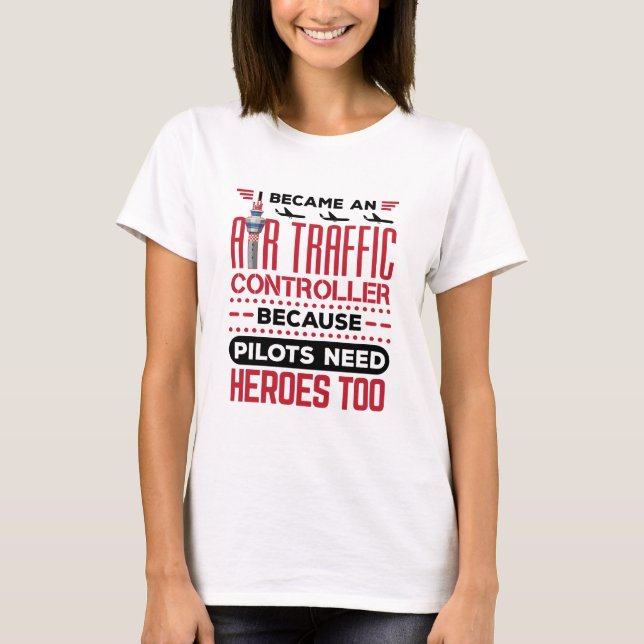 Camiseta Tornei-me um Herói Engraçado do Controlador de Trá (Frente)