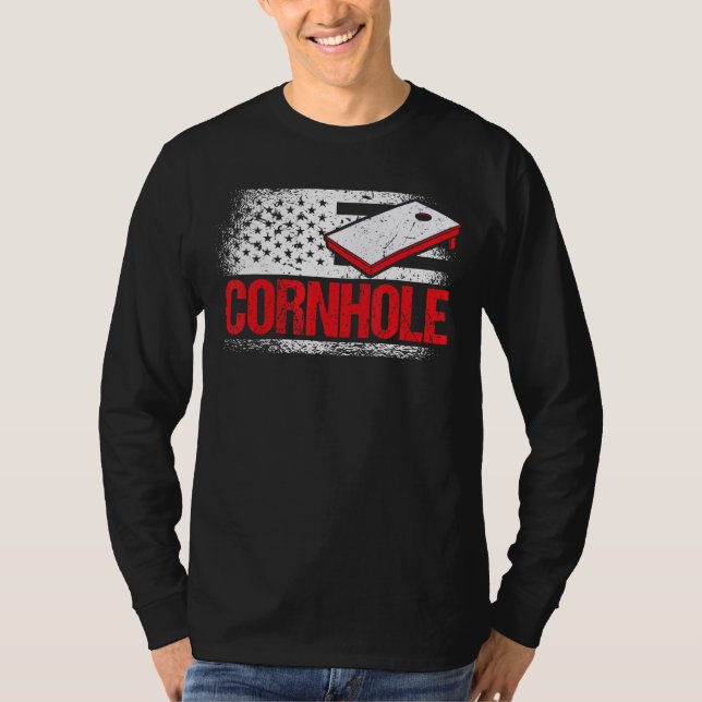 Camiseta Torneio Cornstar Corn Hole Red White (Frente)