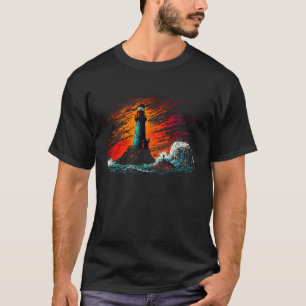 Camiseta Torneio de farol faz lindas ondas de aquarela