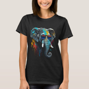 Camiseta Torneio de festas de elefantes de música DJ